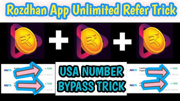 Rozdhan App Otp bypass Unlimited Refer Trick! USA Number Trick In One Device Unlimited time