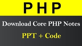 How to Download Core PHP Notes