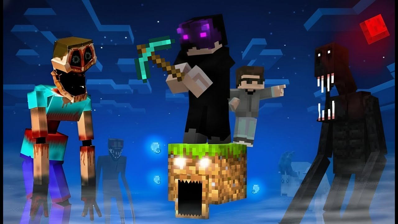 Surviving One Block With the Scariest Horror Mods in Minecraft