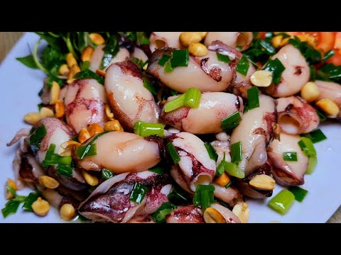 Video Cách làm Mực Chiên Nước Mắm mỡ hành đậu phộng món ngon... - youtube