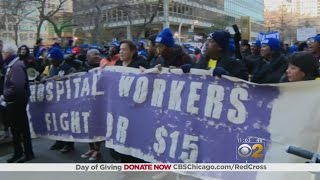 "Fight For $15" Protesters Plan Full Day Of Action Across Chicago