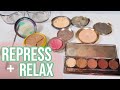 Repressing + Reorganizing My Makeup... *relaxing makeup video to fall asleep to* | Lauren Mae Beauty