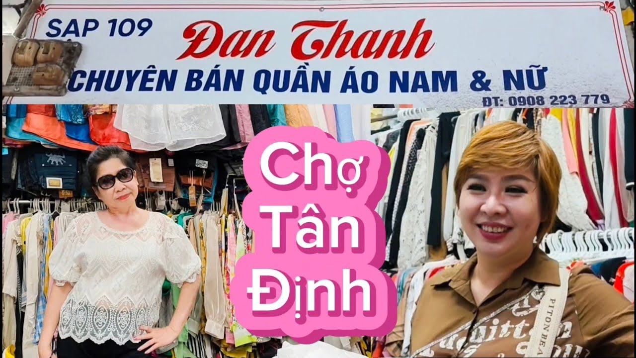 Vlog 628 :  Mua Áo tại Shop cô Đan Thanh chợ Tân Định Q1  , bán đúng giá, cho thử thoải mái 😂💗