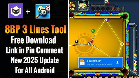 8 Ball Pool Aim Tool Free 2025 | 3 Lines Tool | Link in Pin Comment For all Android 