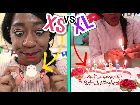 미니어쳐 케이크 <strong>vs</strong> 큰 케이크 🎂Tiny <strong>Cake</strong> <strong>vs</strong> Large <strong>Cake</strong>!