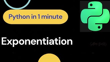 Python in one minute --3 | Exponentiation