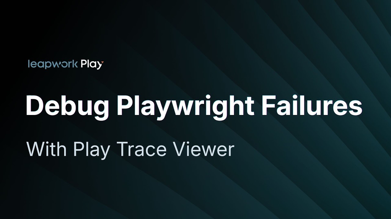 How to use Playwright Trace Viewer to diagnose a failure in under five minutes