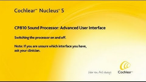 Turning sound processor on and off - Advanced User Interface - Nucleus 5