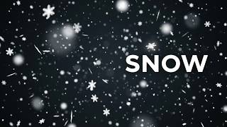 Falling Snow Overlay Loop - 2K Stock Footage, Realistic Snow Falling Background - 2K Loop