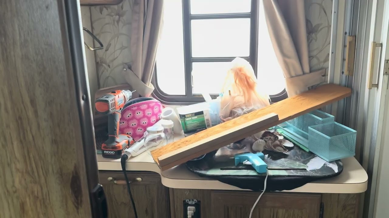 Making a shelf for our small camper 