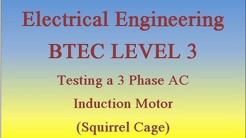 Winding Balance test of a 3 phase AC induction motor connected in STAR.
