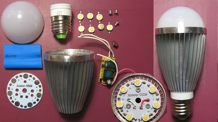 Обзор + собираем LED лампу конструктор (Silver-White 7W 300mA High-Power LED DIY Kit)