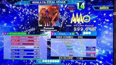 [DDR A20+] Pursuer (DSP-14) 999,610 PFC