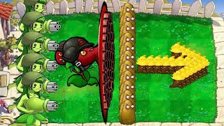 Pvz Pc Fusion Challenge Team Girl Gatling Pea Fire Tall-Nut Vs 9999 Zombies Pvz 2