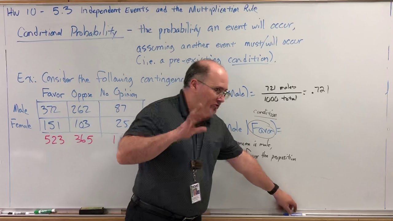 HW 10 Sect 5.3 (1) Independent Events & the Multiplication Rule ...
