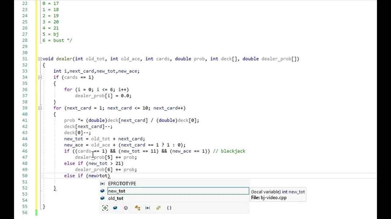 How to code blackjack in C++ - YouTube