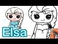 How to Draw Disney Elsa Frozen step by step Cute
