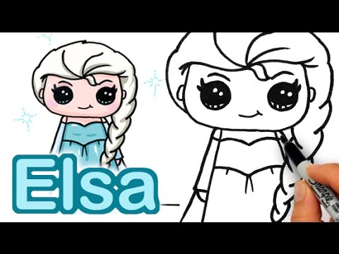 How to Draw Disney Elsa Frozen step by step Cute - YouTube