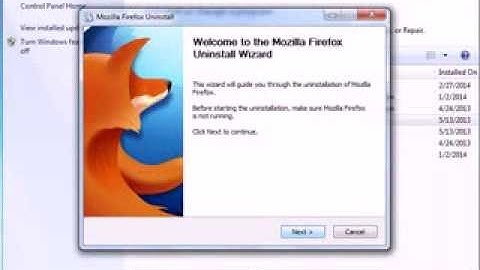Step by Step Uninstall Firefox
