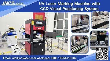 10W UV Laser Marking Machine with CCD Visual Positioning and conveyor belt plastic batch marking
