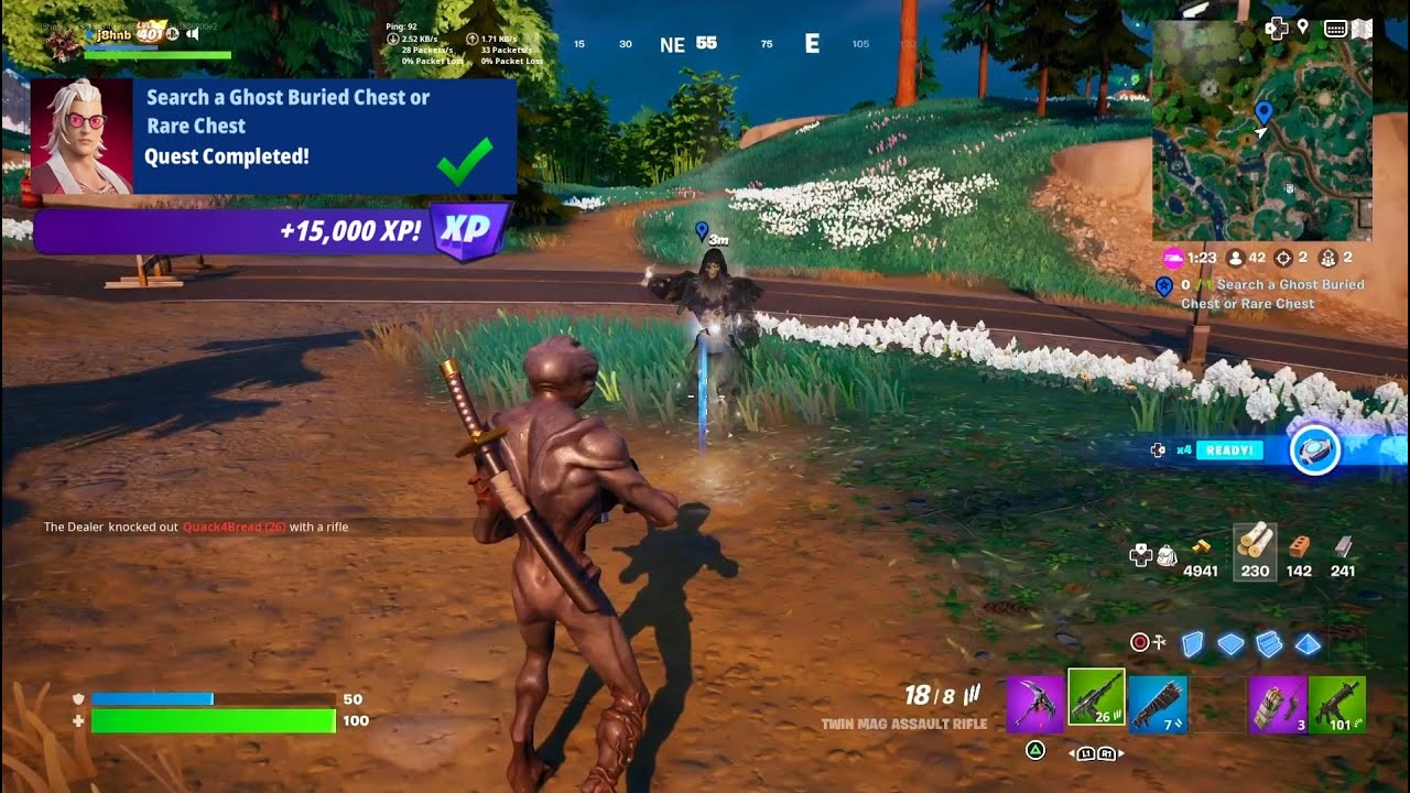 Fortnite - Search A Ghost Buried Chest Or Rare Chest (Fortnitemares Quests)