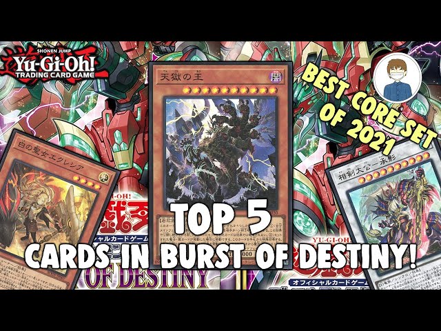 burst of destiny yugioh card list Yu-Gi-Oh! TCG: Booster Display : Toys & Games 50 Commons 26 Super Rares 14 Ultra Rares 10 Secret Rares. YU-GI-OH! TOP 5 BEST CARDS