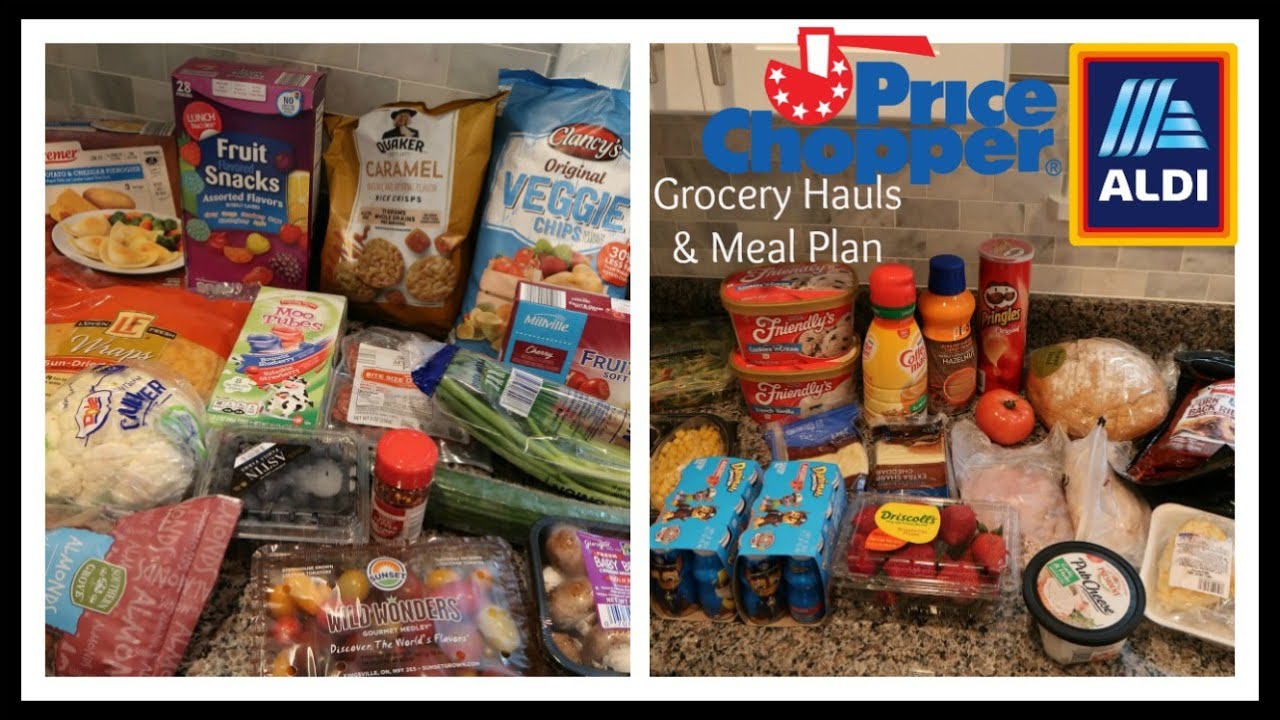 ALDI + Price Chopper Grocery Hauls & Meal Plan YouTube