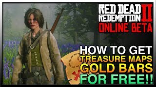 HOW TO GET TREASURE MAPS AND GOLD NUGGETS FOR FREE! Red Dead Redemption 2 Online