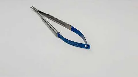Ножницы микрохирургические Кастровьехо (Castroviejo) TC Round Blue обзор 360°