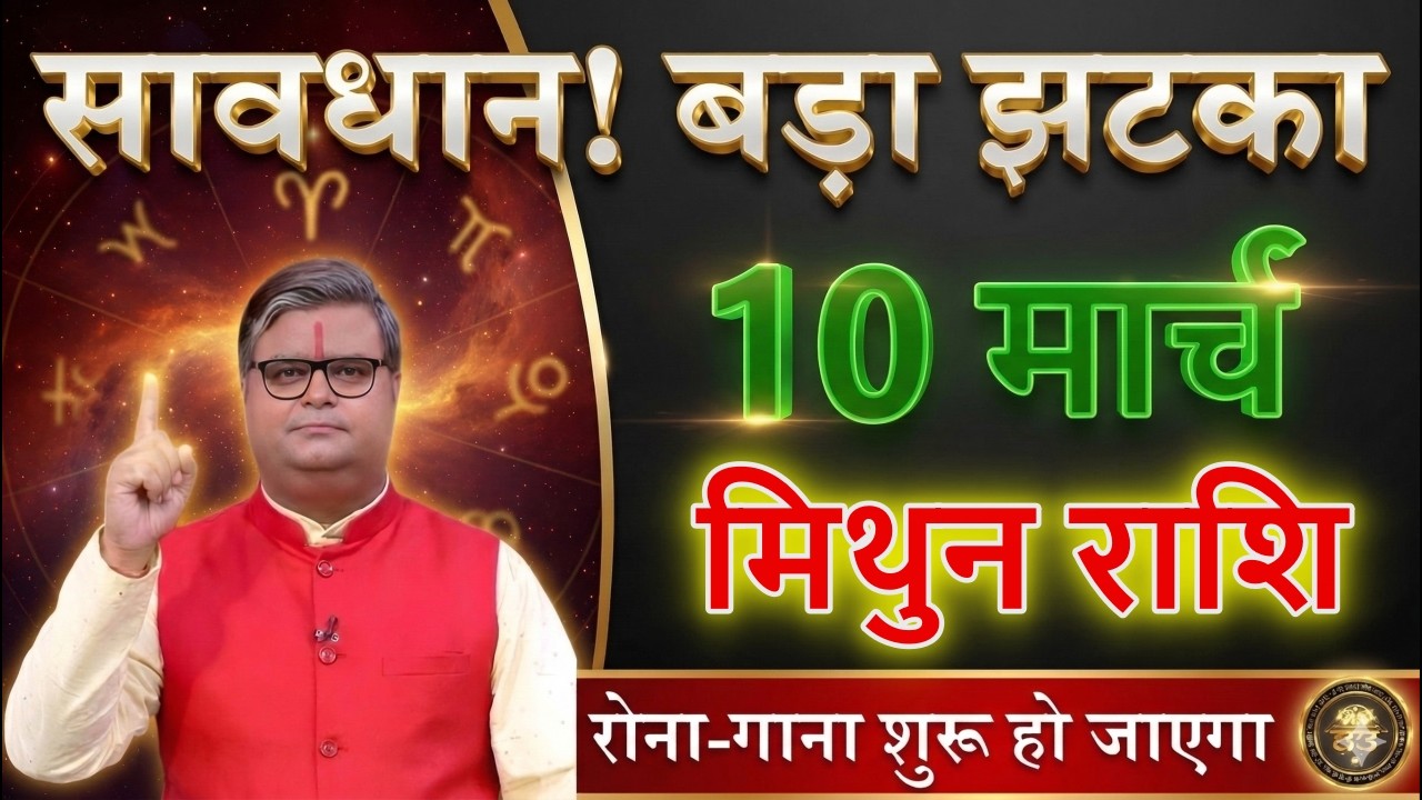 मिथुन राशि वालों सावधान ! 10 मार्च 2026 से बड़ा झटका, रोना-गाना शुरू हो जाएगा 😭@mithunbharti381
