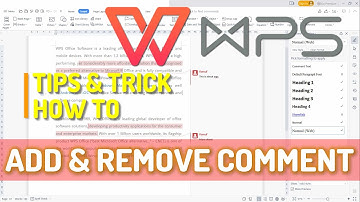WPS Office Word How To Add And Remove Comment