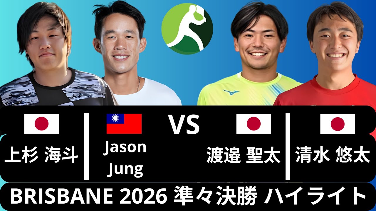 Kaito Uesugi 上杉 海斗 & Jason Jung vs Seita Watanabe 渡邉 聖太 Yuta Shimizu 清水 悠太 | Brisbane 2026 QF