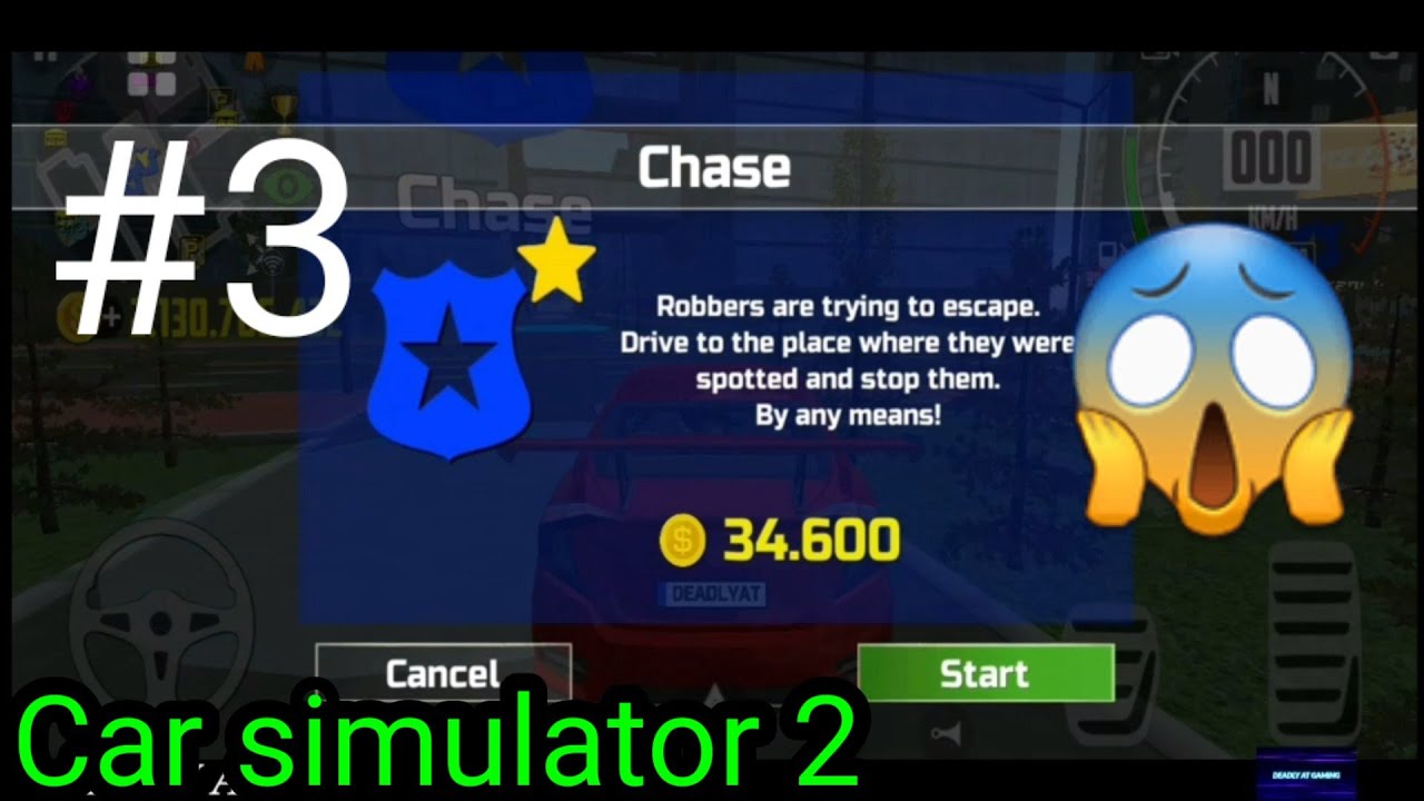 How to complete chase mission in #3 ||Car Simulator 2||