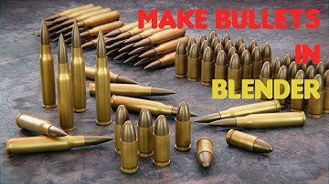How to Make a Bullet In Blender || Easy 9mm and 7.62mm Bullets || Blender Tutorial for Beginners