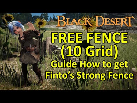 FREE FENCE (10 Grid | 10 CP) Guide How to get Finto’s Strong Fence for Farming (Black Desert Online)