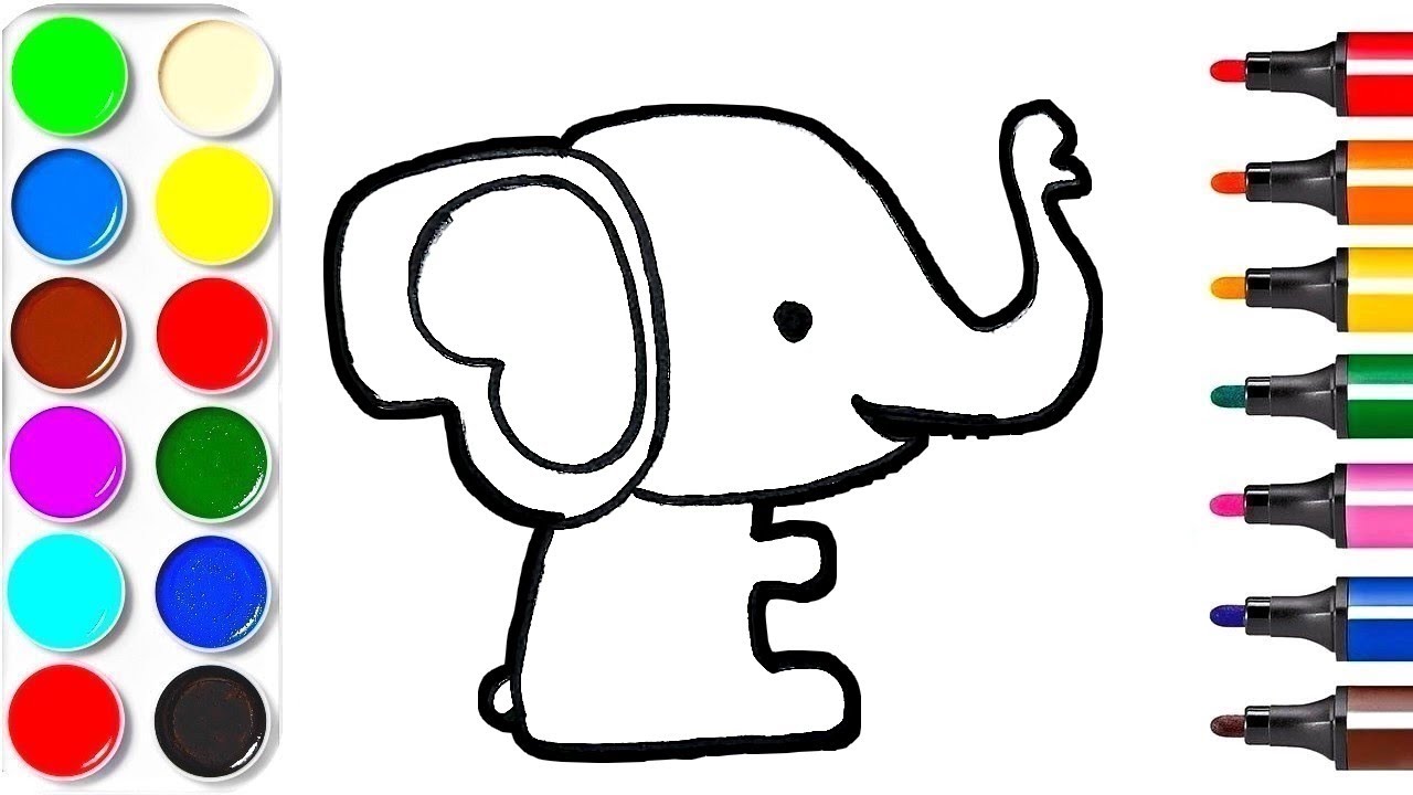 Dessiner Facilement Un ÉLÉPHANT Dessin Et Coloriage Apprendre les