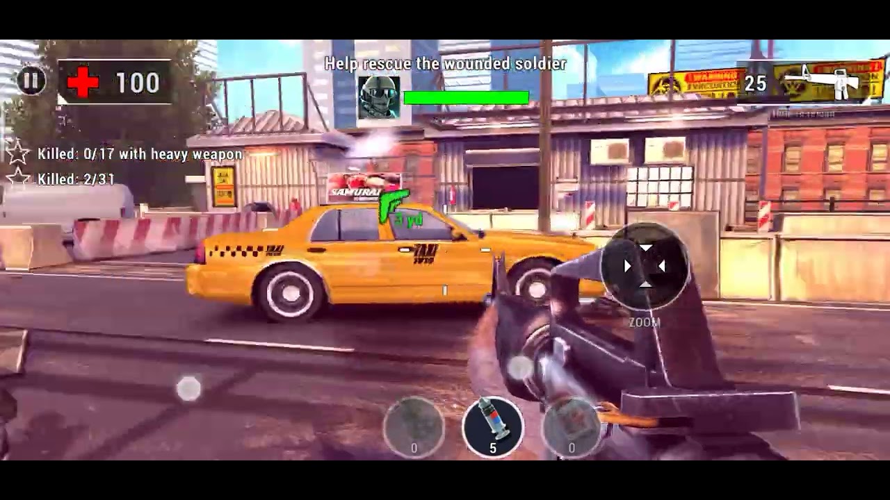 Unkilled zombies Shooting Game hard level 5 YouTube