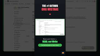 The #1 GitHub Organization Mistake (Fix It in 5 Seconds) #shorts