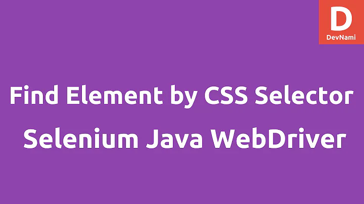 Find element by CSS Selector Selenium Java