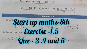 viva education start up mathematics class 8 ex 1.5| rational number | addition of rational numbers