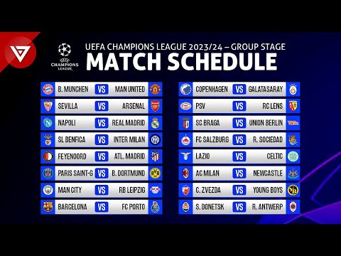 2023/24 UEFA Champions League: Matches, final, key dates, UEFA Champions  League