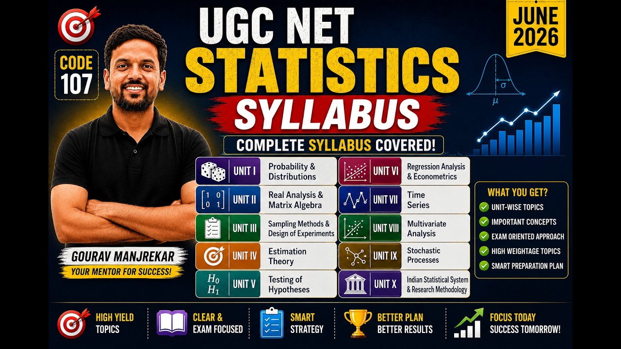UGC NET Statistics 2026 Paper II Strategy | Unit-wise Breakdown & Marks ...