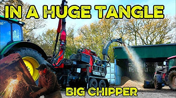 Biomass Wood Chipping and Sheep Netting Disaster !