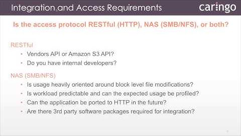 Evaluation Criteria for Object Storage