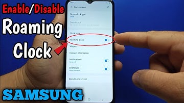 How to Enable/Disable Roaming Clock on Samsung Galaxy A02 | Lock Screen