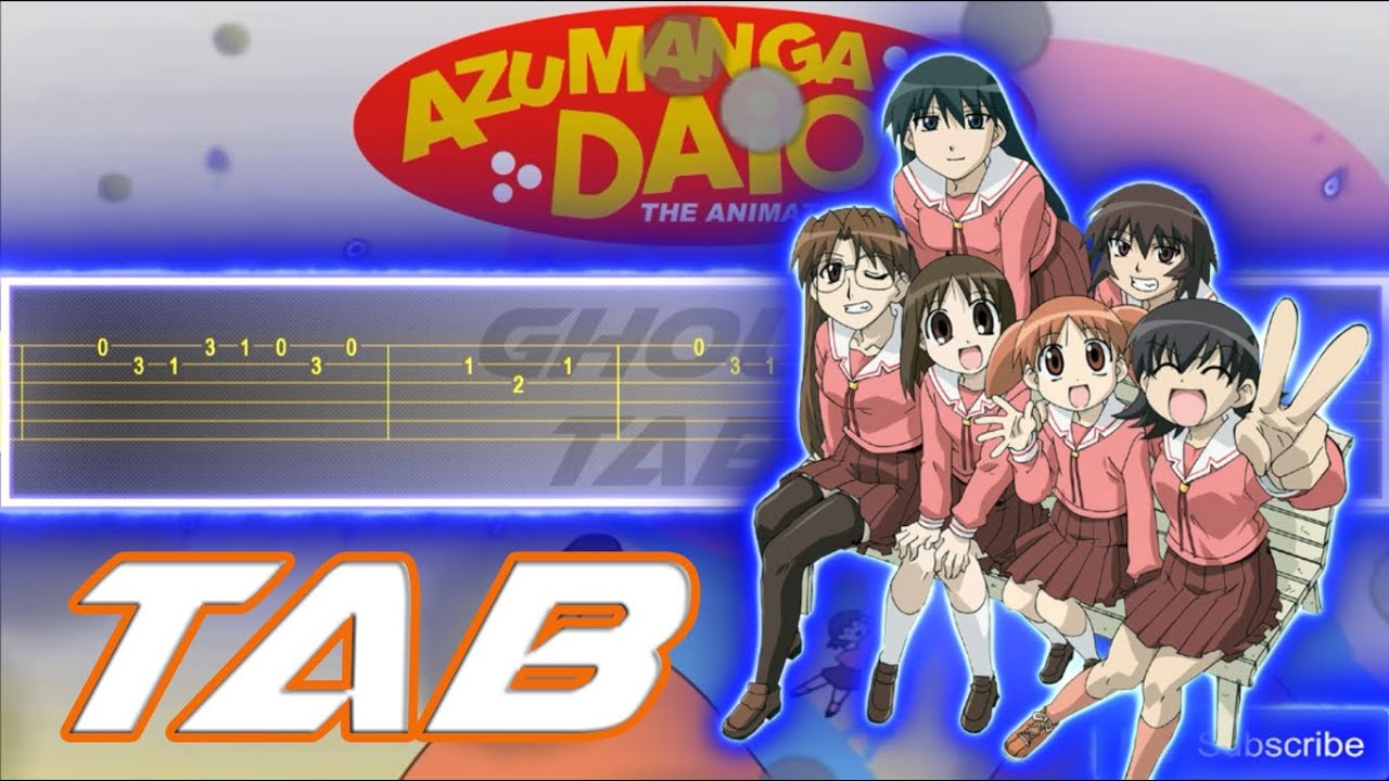 Azumanga Daioh Opening Soramimi Cake (Guitar Tab 譜 Tutorial) YouTube