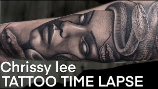 TATTOO TIME LAPSE | MEDUSA | CHRISSY LEE TV