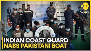 Indian Coast Guard arrests 14 Pakistanis with 86 kg drugs | Boat was headed to Sri Lanka | WION