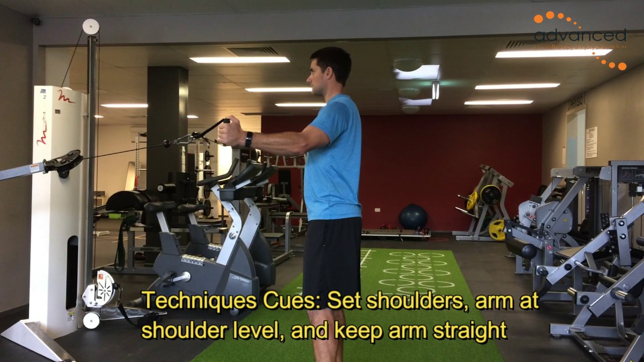 SHOULDER EXERCISES Standing Cable Horizontal Adduction YouTube