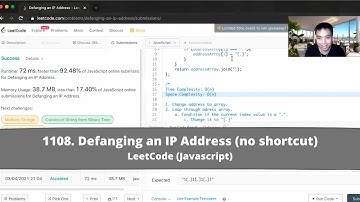 How to Solve "1108 Defanging an IP Address" on LeetCode? - Javascript no shortcut